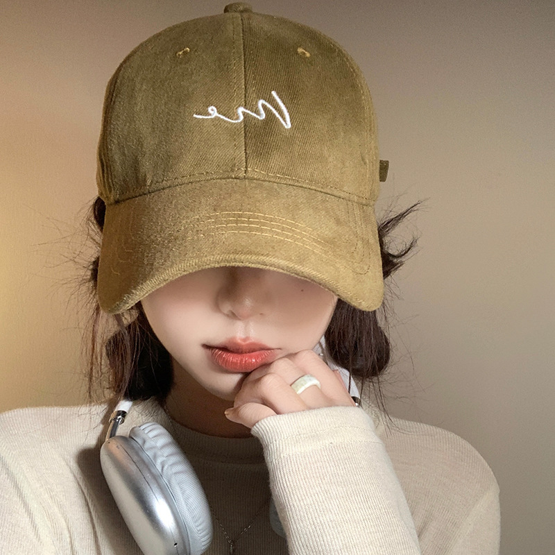 大头围百搭棒球帽刺绣宽帽檐鸭舌帽女韩版显脸小帽子户外遮阳帽男