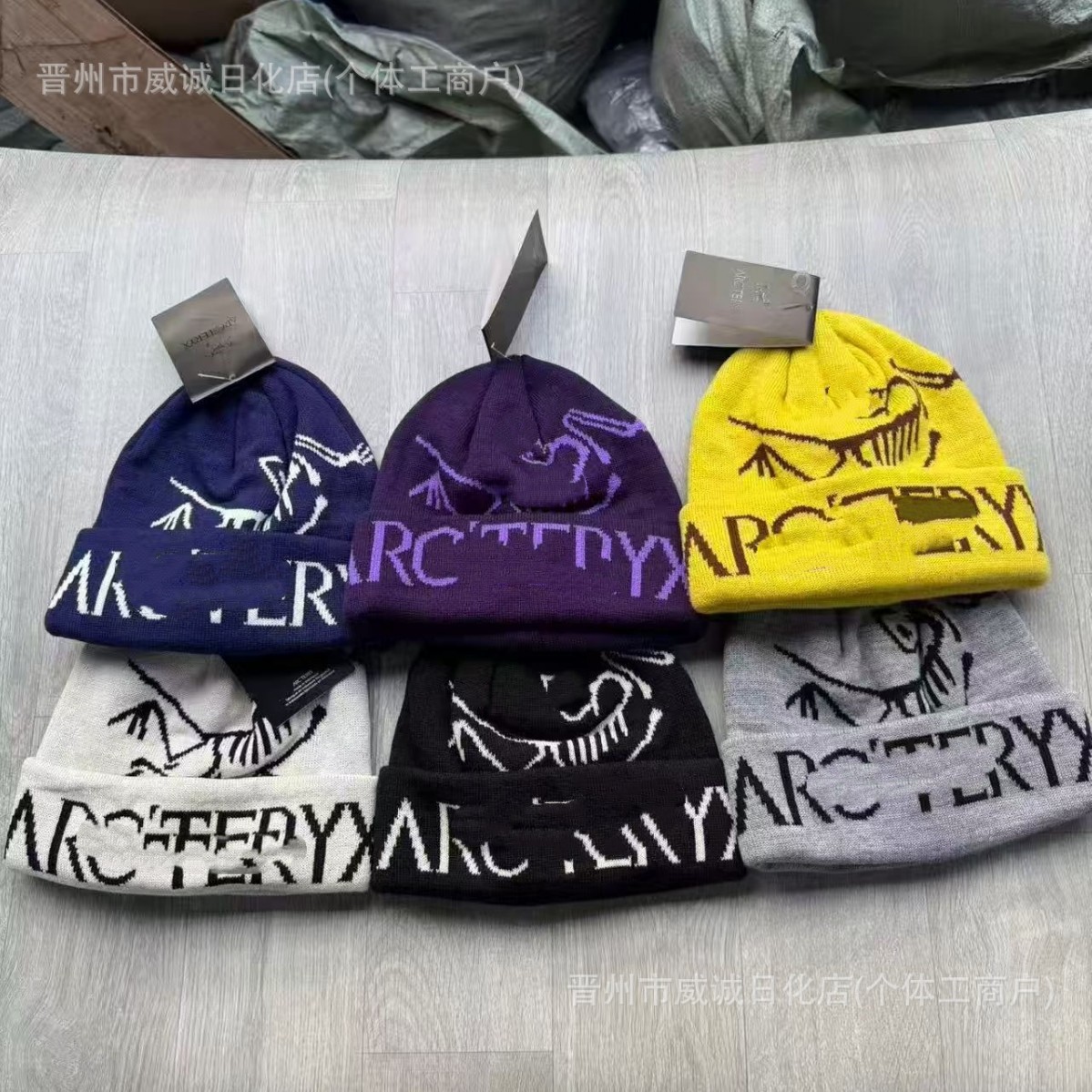 新款鸟家毛线帽冷帽提花情侣堆堆户外男女针织帽刺绣秋冬保暖帽